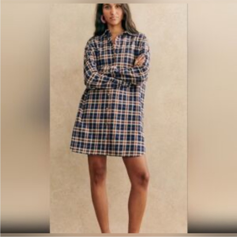 Sezane Sadie Flannel Shirtdress
